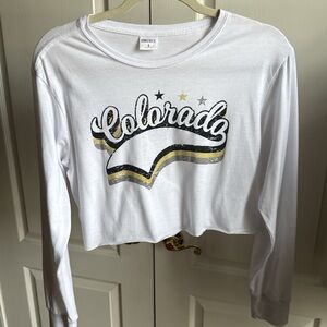 Colorado Longsleeve White Crop Top